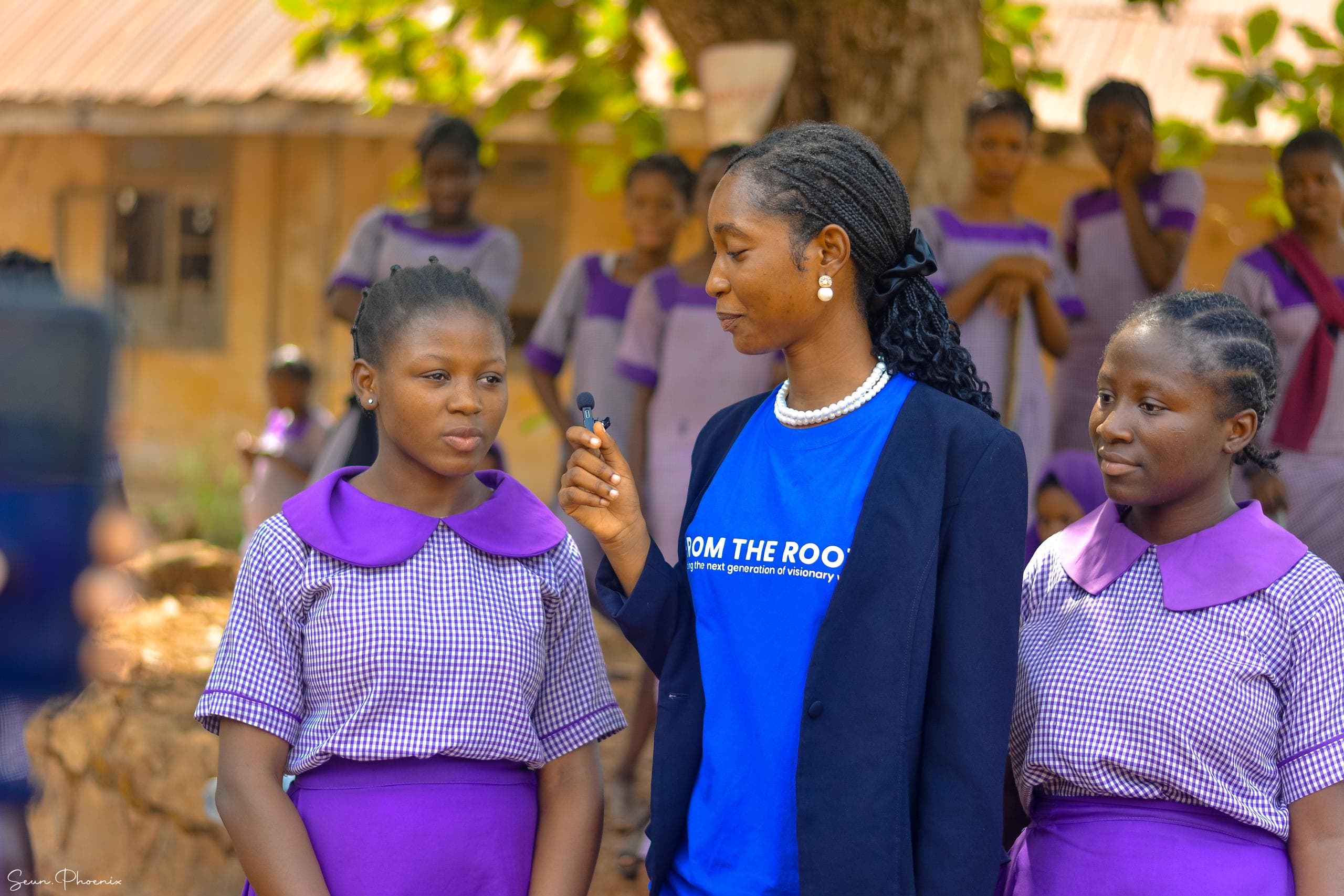 People praying in front of a church
