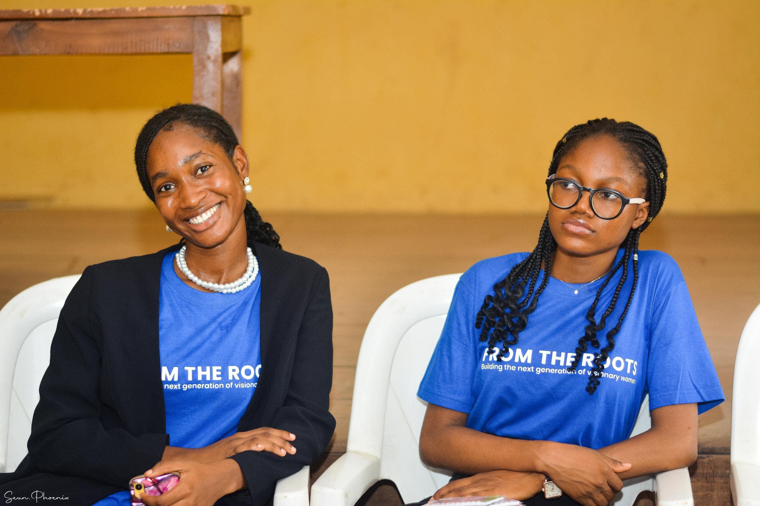 Church building background with community